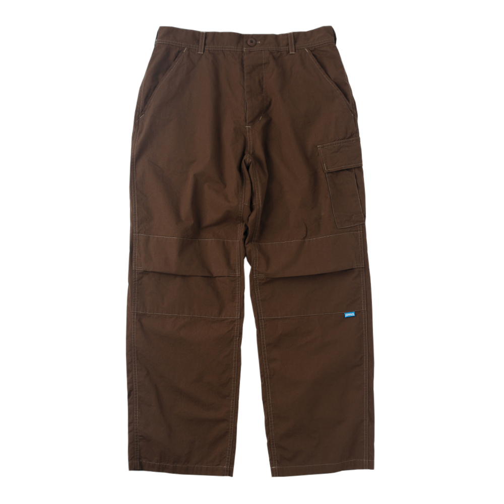 Washed Cotton Cargo Pant - Brown